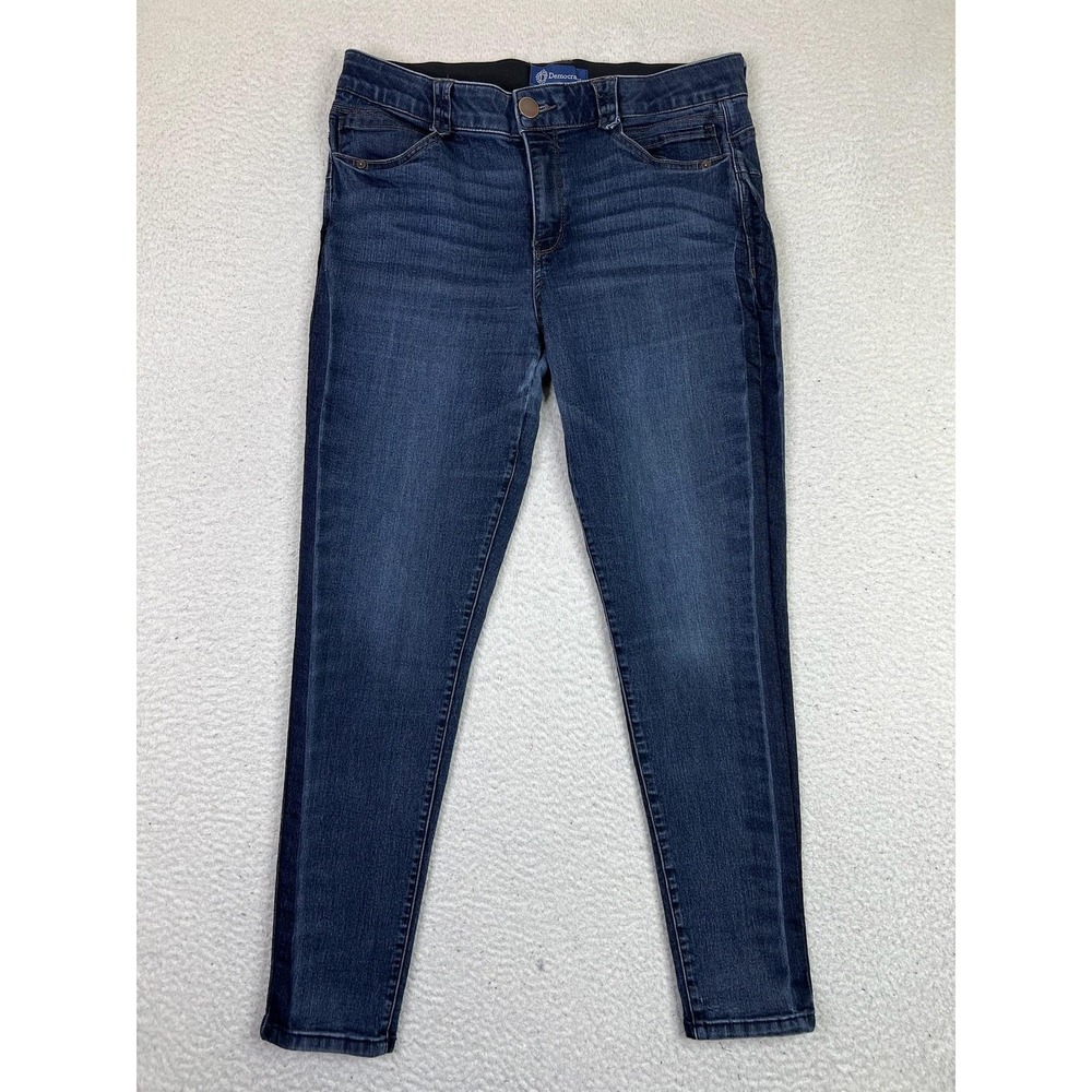 Democracy Ab Solution Jeans Womens 14 Blue Medium Wash Skinny Stretch Denim